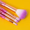 Fishtail handle soft hair super soft color makeup brush four-piece set soft skin-friendly eye shadow brush facial beauty powder