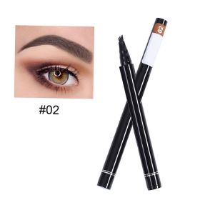 Micro-Sculpted Long-Lasting Four-Fork Waterproof Brow Pencil (Color: Gray02)
