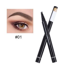 Micro-Sculpted Long-Lasting Four-Fork Waterproof Brow Pencil (Color: Light brown01)
